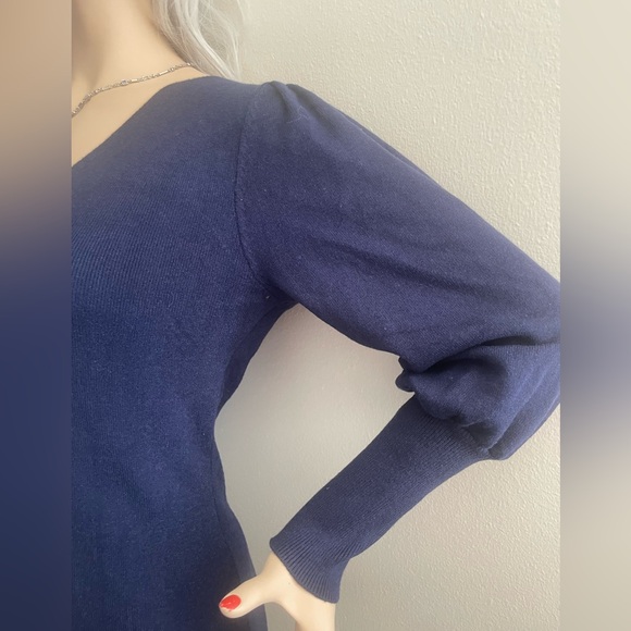Navy blue Long sleeve sweater dress - Picture 6 of 6
